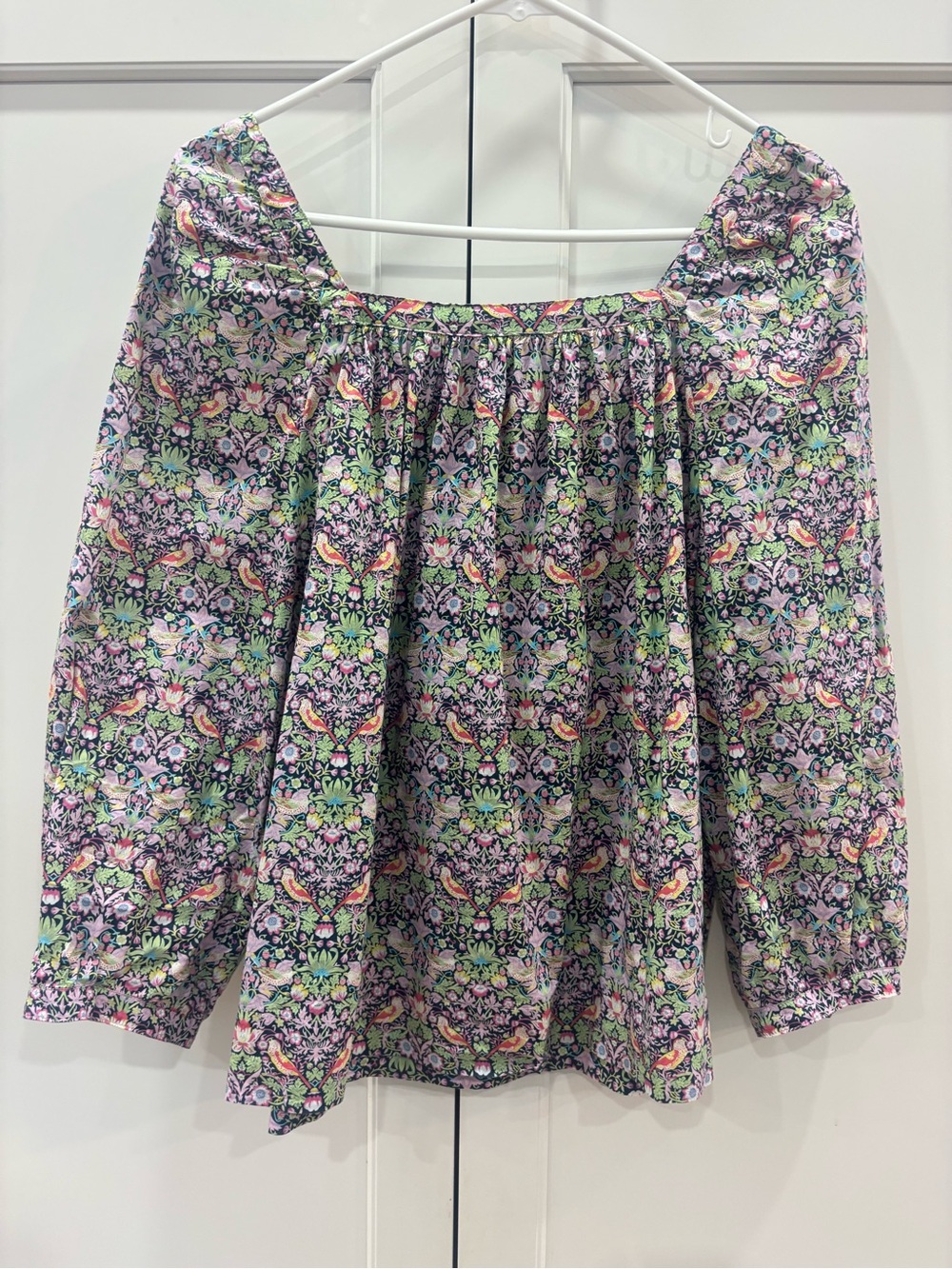 Floral Square Peasant Top - Multicolor